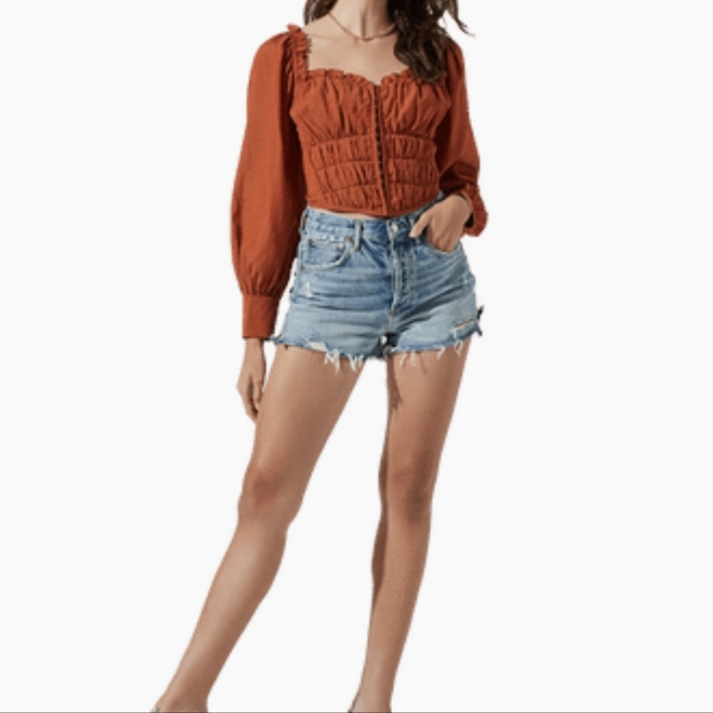 Astr Amber Top Women's Small Rust NWT